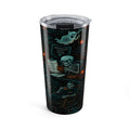 20oz Halloween Graveyard Tumbler — Skeleton & Ghost Spooky Travel Cup