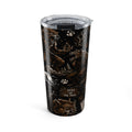 Wolf Tumbler 20oz — 'Beware the Beast' Night Forest Insulated Travel Cup